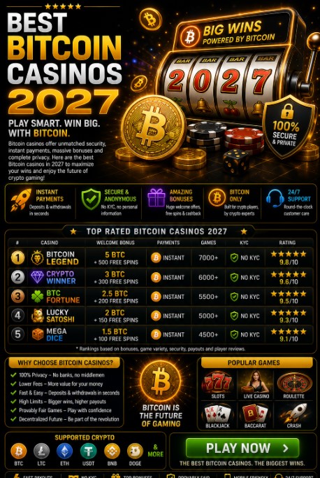 Read more about the article Best Bitcoin Casinos 2027