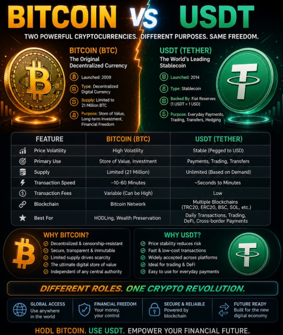 Read more about the article Bitcoin vs USDT: Which Is Better For Online Gambling?