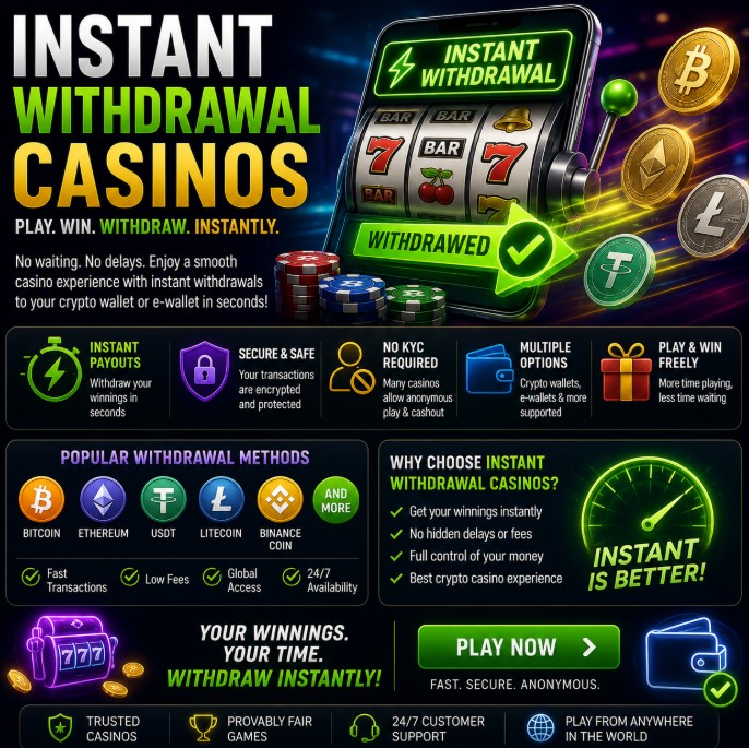 Read more about the article Instant Withdrawal Casinos 2026
