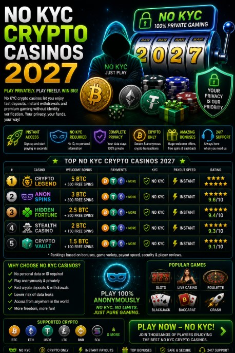 Read more about the article No KYC Crypto Casinos 2027