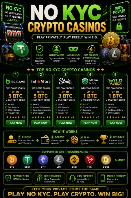 You are currently viewing No KYC Crypto Casinos: Reality vs Marketing