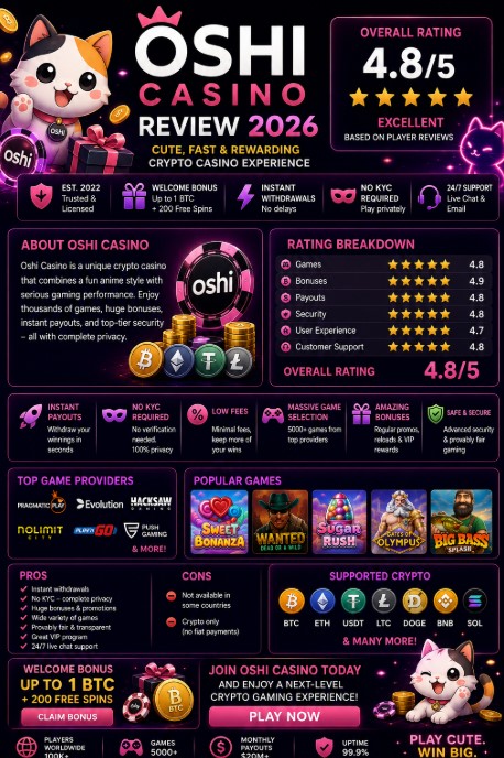 You are currently viewing Oshi Casino Review 2026
