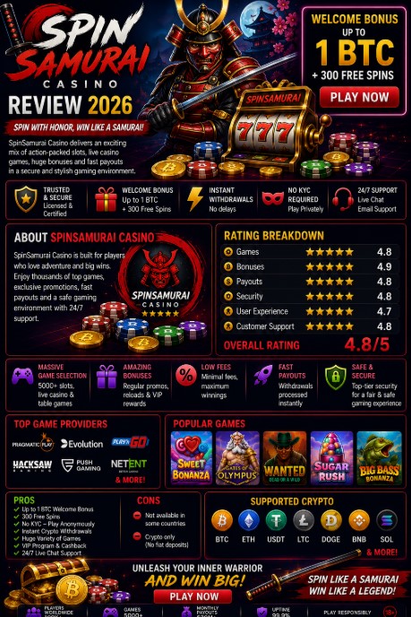 You are currently viewing SpinSamurai Casino Review 2026