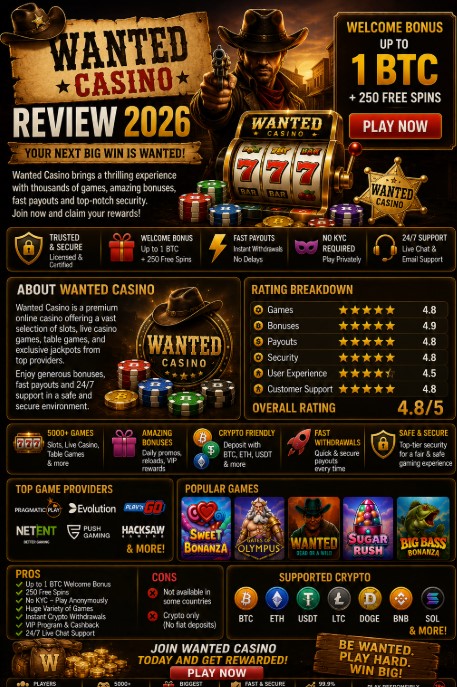 You are currently viewing Wanted Casino Review 2026