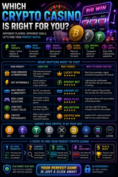 Read more about the article Which Crypto Casino Is Right For You? (Complete Player Guide)