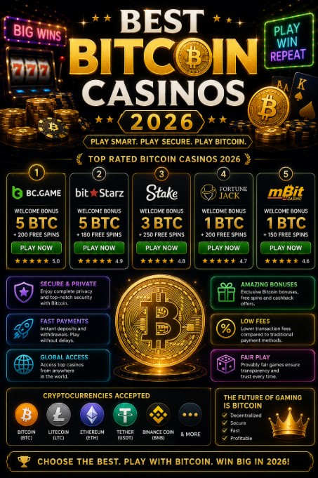 Read more about the article Best Bitcoin Casinos 2026