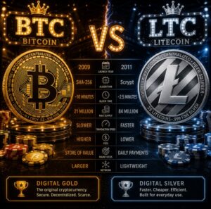 Read more about the article Bitcoin vs Litecoin for Online Casino Payments
