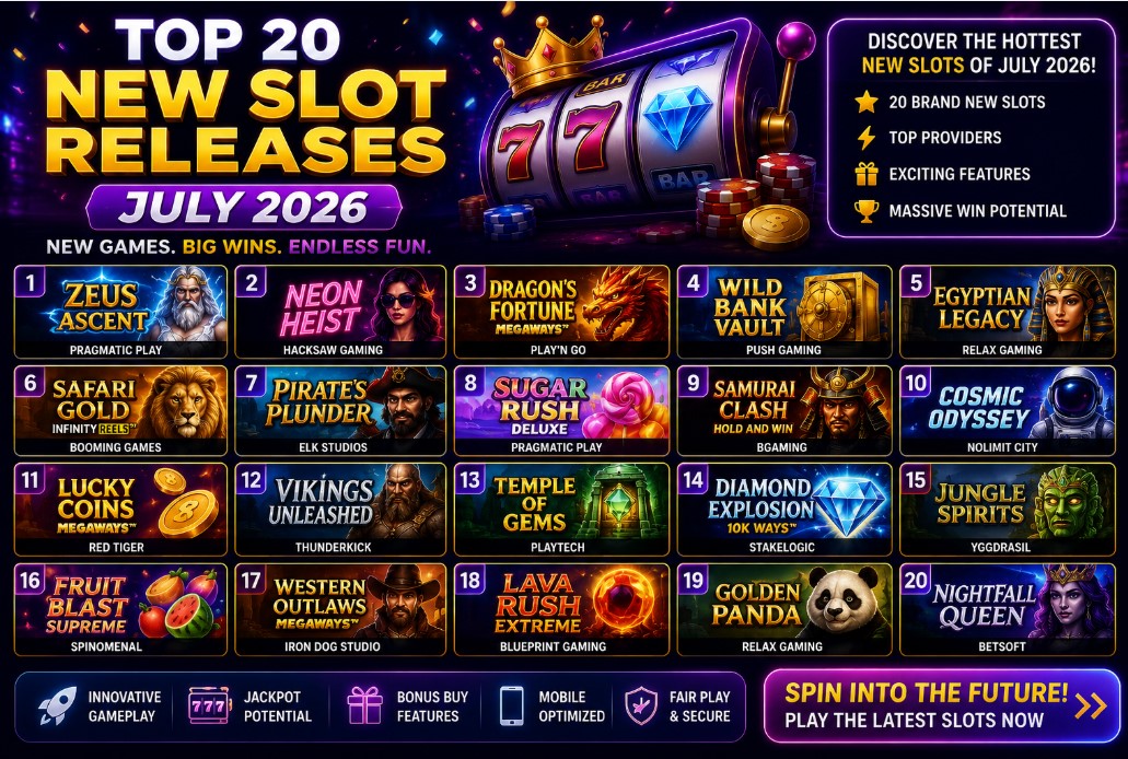 Read more about the article Top 20 New Slot Releases – July 2026