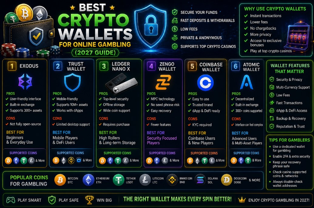 Read more about the article Best Crypto Wallets For Online Gambling (2027 Guide)
