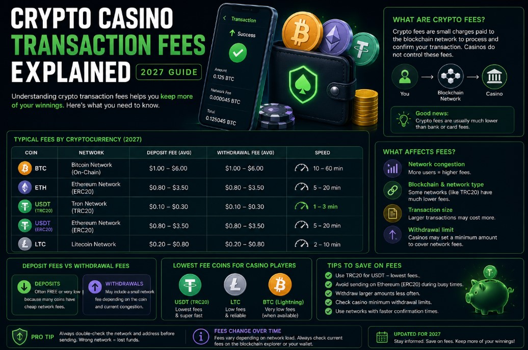 Read more about the article Crypto Casino Transaction Fees Explained (2027 Guide)