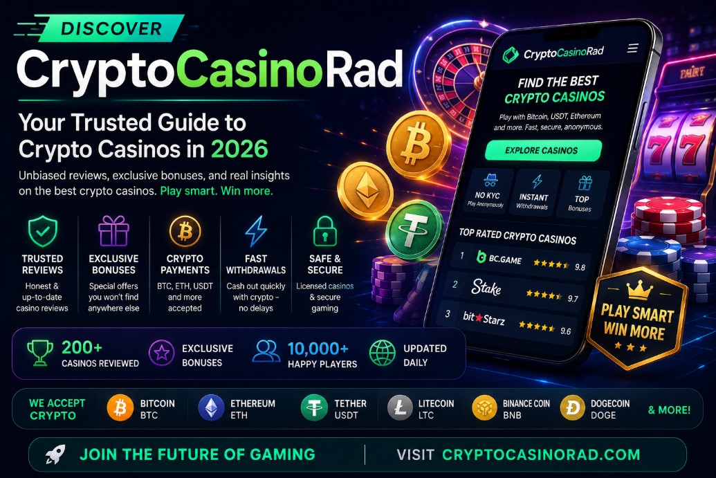 Read more about the article Discover CryptoCasinoRad – Your Trusted Guide to Crypto Casinos in 2026