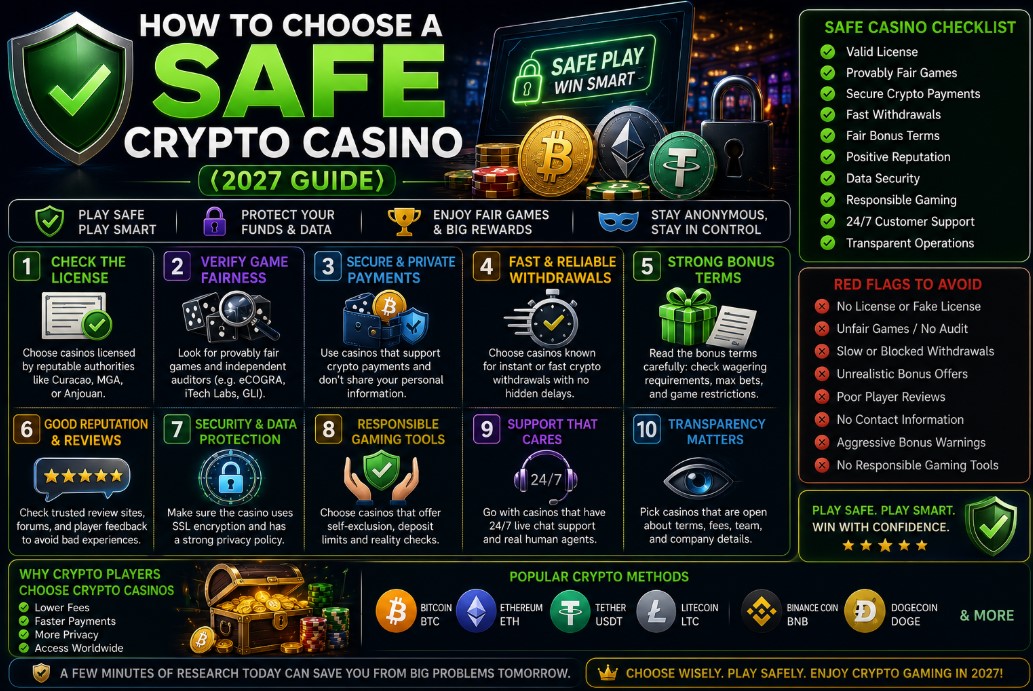 Read more about the article How To Choose A Safe Crypto Casino (2027 Guide)