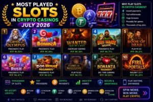 Read more about the article Most Played Slots in Crypto Casinos – July 2026 | Trending Slot Games