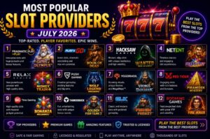 Read more about the article Most Popular Slot Providers – July 2026