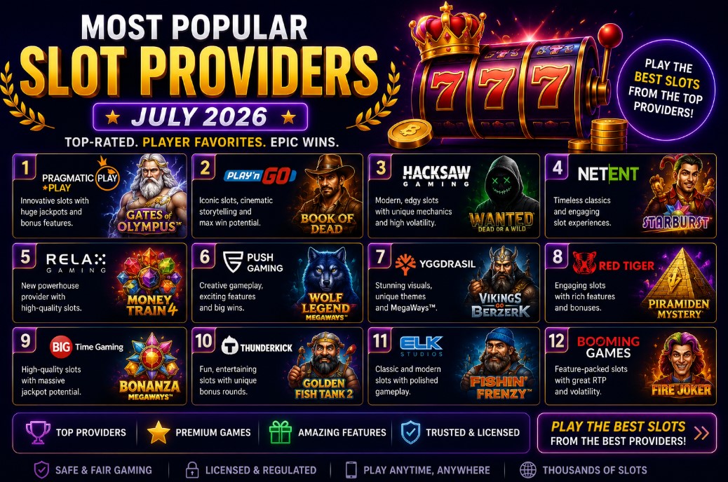 You are currently viewing Most Popular Slot Providers – July 2026
