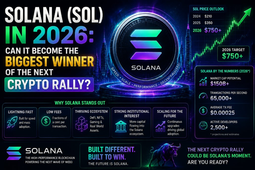 Read more about the article Solana (SOL) Price Outlook 2026 | Market Cap, Predictions & Long-Term Analysis