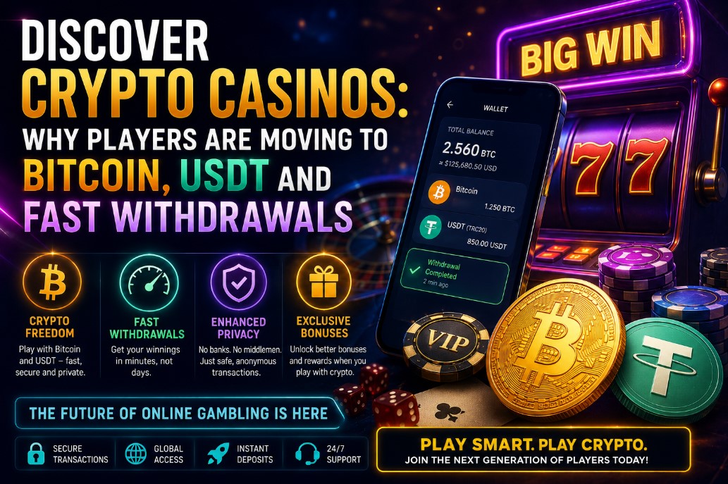 Read more about the article Discover Crypto Casinos: Why Players Are Moving to Bitcoin, USDT and Fast Withdrawals